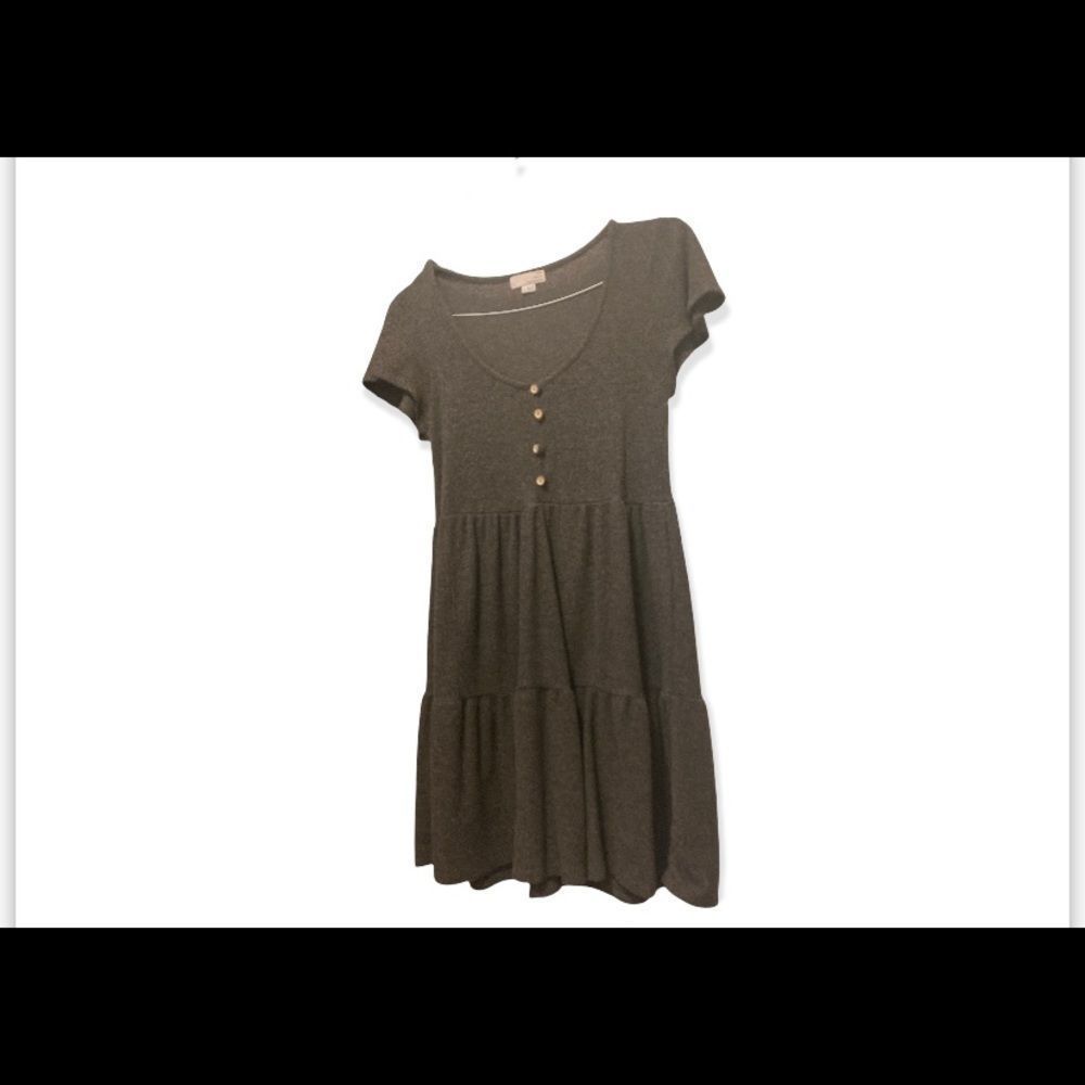 Grey tiered tunic dress size L